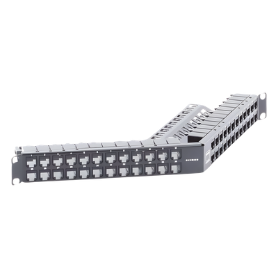 Z6AS-PNLA-U48K - Patch Panel / Blindado / Cat 6A / 48 Puertos / 1U / Angulado / PoE+