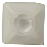 TH-BASE-CIN - Base Autoadherible para Cinchos / 19x19 mm / Nylon Resistente / Temperatura -10°C a 50°C / Paquete 100 Piezas / Orificio Central para Tornillo