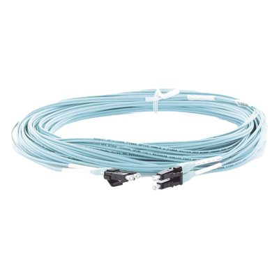 FX2ERLNLNSNM015 - Jumper de Fibra Óptica / OM3 50/125 / LC-LC Dúplex / OFNR Riser / Aqua / 15 m (49.21 pies)