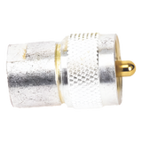PT-4000-001 - Rf Industries,Ltd Adaptador Coaxial / Hembra UNIDAPT a Macho UHF PL-259 / Bronce Chapado Plata