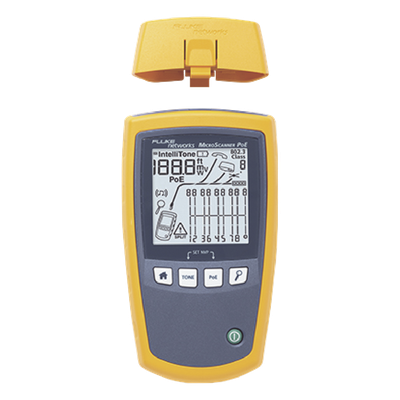 MS-POE - Fluke MicroScanner PoE Comprobador de alimentación PoE Azul, Amarillo