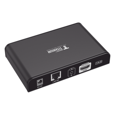 TT-383-PRO-4.0-RX - Receptor Compatible para Kits TT-383PRO4.0 / Resolución 1080P@60Hz / Cat 5e/6 / Distancia de 120 m / Control IR / Protocolo HDbitT / Compatible con Switch Gigabit .