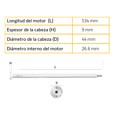 ALTUS28 - Somfy Kit de Motorización para Cortinas / Control Inteligente vía App / Autonomía 9 Meses
