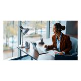 WH64-DUAL-TEAMS - Auricular Inalámbrico Empresarial / DECT y Bluetooth 5.2 Simultáneos / 32 Horas de Conversación / Cancelación Activa de Ruido / Triple Conexión / Acoustic Shield 2.0