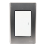 JTL-E7501 - Apagador Sencillo de 10 A 127 V CA ~ 60 Hz / Placa de Acero.