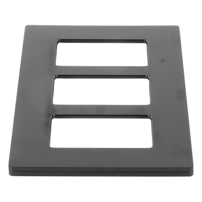 CW3BL - Lutron Electronics Placa de Pared / 3 Espacios / Diseño sin Tornillos Visibles CW3BL