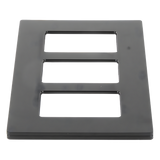 CW3BL - Lutron Electronics Placa de Pared / 3 Espacios / Diseño sin Tornillos Visibles CW3BL