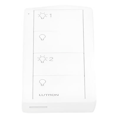PJ24BWHL21P - Lutron Electronics Control Inalámbrico de 4 Botones / 2 Zonas de Iluminación / Clear Connect RF