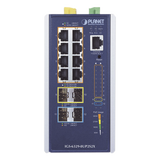 IGS-6329-8UP2S2X - PLANET IP30 DIN-rail Industrial L3 Gestionado Gigabit Ethernet (10/100/1000) Energía sobre Ethernet (PoE) Azul, Gris