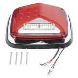 XLTE1755R - Luz de Advertencia LED / 8 X 6" / Color Rojo / Luz de Trabajo Blanca 12 W / 11 Patrones de Destello / IP67 / 12-30 VCC