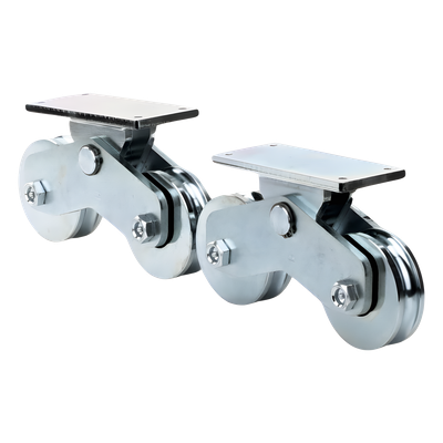 1151-5641-001 - Rueda Doble de 12 cm / Capacidad Para Puertas de hasta 1200 kg / Canal Tipo "U"