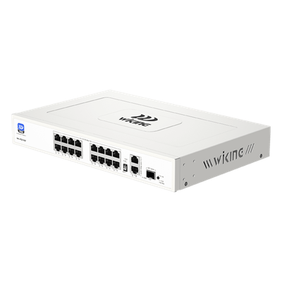 WK-PS219GF - Switch PoE No Administrable / 16 Puertos 10/100 Mbps / 2 Puertos Uplink Gigabit / 1 Ranura SFP 1000 Mbps / Presupuesto PoE 180 W / Hi-PoE 60 W