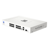 WK-PS219GF - Switch PoE No Administrable / 16 Puertos 10/100 Mbps / 2 Puertos Uplink Gigabit / 1 Ranura SFP 1000 Mbps / Presupuesto PoE 180 W / Hi-PoE 60 W
