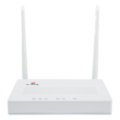 V2804N-Z - ONU Dual G/EPON / Wi-Fi 2.4 GHz / 4 Puertos LAN Gigabit / 2 Antenas 5 dBi / Gestión Remota / Consumo 10W