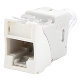 U6-H02NS - Jack Cat6 / UTP / Montaje Híbrido Plano-Angulado / 1 Puerto / Terminación 110 / Blanco / -10°C a 60°C / 22-24 AWG