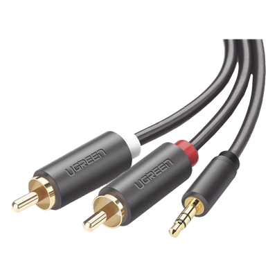 10513 - Ugreen 10513 cable de audio 5 m 2 x RCA 3,5mm Gris