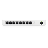 UISP-S - Switch PoE Pasivo / 8 Puertos GbE / 1 Puerto SFP / 110 W (27 V) / 30 W por Puerto / Aislamiento de Puertos / DHCP Snooping
