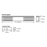 E941DA600PQ - Chapa Magnética Doble 600 Lbs por Lado /  Led de Estado /  Libre de Magnetismo Residual / Sensor de Adherencia / UL