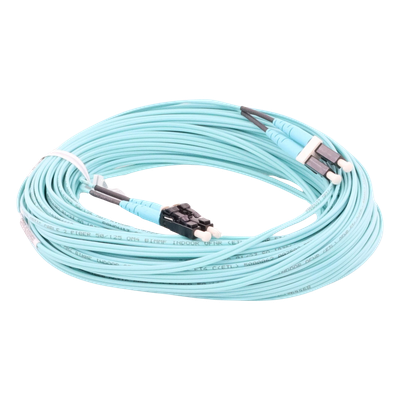 FZ2ERLNLNSNM020 - Jumper de Fibra Óptica / Multimodo OM4 50/125 / LC-LC Dúplex / OFNR Riser / 20 m (65.62 pies) / Color Aqua