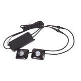 X1212RB - Estrobos LED Ocultos / 12 LED Rojo/Azul / 12 Patrones de Destello / 10-24 VCC / Consumo Máx 1 A / Montaje Permanente