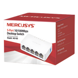 MS105 - Mercusys MS105 dispositivo de redes No administrado Fast Ethernet (10/100) Blanco, Bidireccional completo (Full duplex)