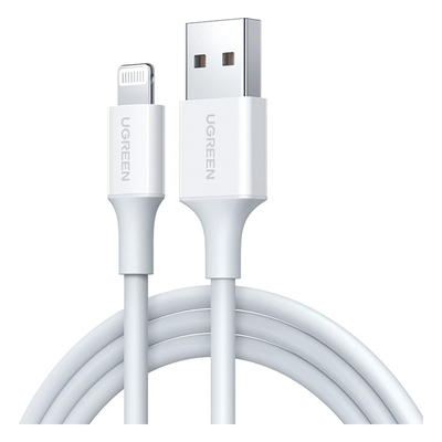 20728 - Ugreen cable USB 2.0 A lightning 2m, 5V/2.4A iPhone 7 / 7plus / 6S/ 6 / 6 Plus, iPhone 5s/5c/5, iPad Mini/Mini 2, iPad 1 m Blanco