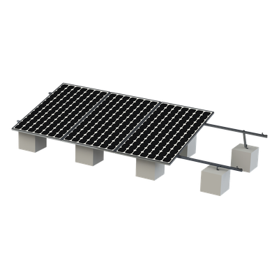 VEKTOR8R - Kit de Montaje Fotovoltaico / 4 Módulos 30-35 mm / Riel No.8 / Viento 136 km/h (84.5 mph) / Inclinación 20° a 45° / Longitud 5400 mm (17.7 ft)