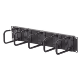 WM-145-5 - Organizador de Cable Horizontal / 2U / 5 Soportes / Montaje Aéreo / 19"
