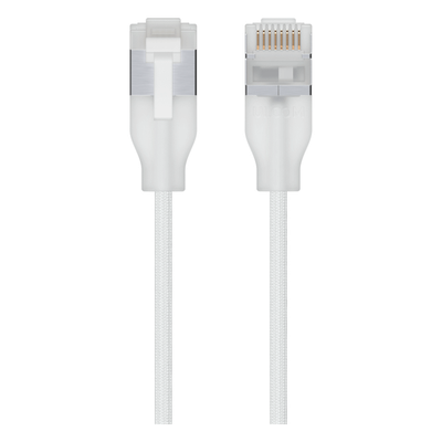 UACC-CABLE-PATCH-EL-C6A-0.3M-W - Patchcord Cat6A / 10G / PoE+++ / Etherlighting / 0.3 m (1 ft) / RJ45 Blindado