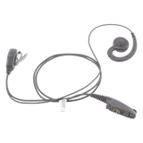 TX-300M-H02 - Micrófono de Solapa con Audífono / Cable Kevlar Reforzado / PTT Integrado / Clip Giratorio 360° / Gancho PTE Médico