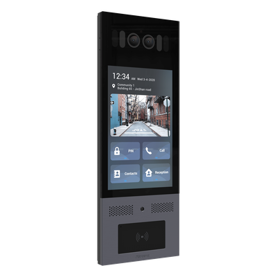 X915SKIT - Frente de Calle IP / IK10 / IP66 / LCD 8 Pulgadas / Reconocimiento Facial / QR y PIN / 3 Puertas / Bluetooth / NFC / SIP / ONVIF