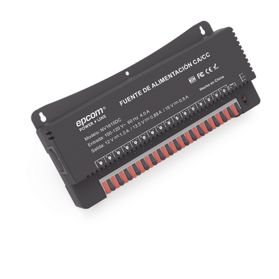 NV-1615.DC - Epcom Powerline Fuente de Poder / 16 Canales / Salida Ajustable 12/13.5/15 Vcc NV-1615.DC