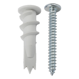 TPD-38-KIT - Kit de Fijación Autoperforable / 10 Unidades / Carga 5 kg / Tornillo 10 mm x 38 mm / Tablaroca y Mampostería / Nylon Reforzado / -40°C a +80°C