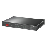 TLSG1210MP - Switch PoE+ No Administrable de Escritorio / 10 Puertos / 8 Puertos PoE+ 802.3af/at / Presupuesto 123 W / Alcance Extendido 250 m (820 pies) / Rendimiento 20 Gbps