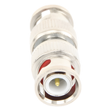 TT-RG-13 - Adaptador Coaxial / BNC Macho a BNC Macho / 75 Ohm / Barril / Níquel-Oro-PTFE / 13.9 mm x 33.6 mm