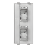 SM-FP-2-KEY - Simon Placa Plana de Voz y Datos / Guardapolvo Integrado / 2 Puertos Keystone SM-FP-2-KEY