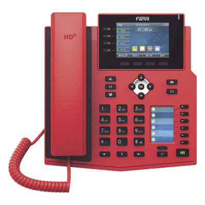 X5U-R - Teléfono IP Empresarial con Estándares Europeos, 16 lineas SIP con pantalla LCD de 3.5" a color, 6 teclas DSS/BLF, puertos Gigabit, IPv6, Opus y conferencia de 3 vías, PoE/DC (incluye fuente).