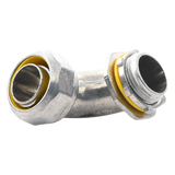 ANC-HLC-100 - Conector Curvo para Tubo Liquidtight / 1" (25 mm) / Acabado Bruñido / UL 514B / NEMA FB-1