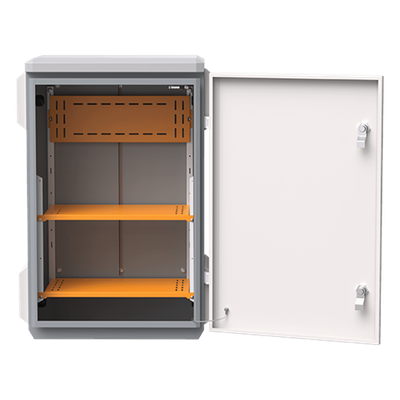 WI-IOTBOX03-V3 - Gabinete de Protección IP55 / Acero SPCC / 380 x 660 x 240 mm / Rieles DIN / Montaje Vertical u Horizontal / 4 Placas Laterales Externas