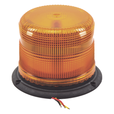 X7945-A - Burbuja LED Clase II / 3 LEDs de 5 W / 11 Patrones de Destello / Policarbonato Ámbar / Montaje Permanente / 12-48 VCC / -30 a 50 °C