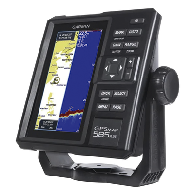 10-01711-00 - Plotter de Navegación GPSMAP 585 Plus / Pantalla 6" WVGA / Sonar CHIRP 600W / ClearVü Scanning Sonar / Compatible GPS-GLONASS-BeiDou / Quickdraw Contours / 2 Ranuras SD / IPX7 / Multiidioma