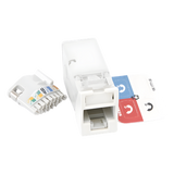 Z6A-02B - Jack Cat6A / UTP / Montaje Híbrido Plano-Angulado / Alta Densidad / Blanco / Versión Bulk