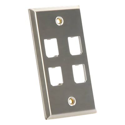 CFP4SY - Panduit Placa de Pared Vertical / Acero Inoxidable Grado 304 / 4 Puertos Mini-Com CFP4SY