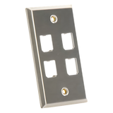 CFP4SY - Panduit Placa de Pared Vertical / Acero Inoxidable Grado 304 / 4 Puertos Mini-Com CFP4SY