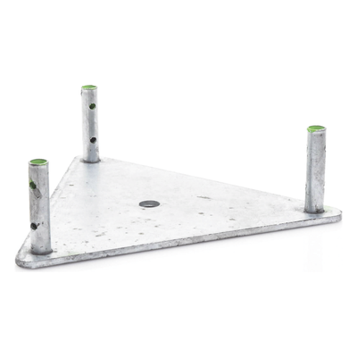 SBA-30G - Syscom Towers Base para Torre / Placa de Acero 1/4' / Niple 3/4' Galvanizado SBA-30G