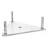 SBA-30G - Syscom Towers Base para Torre / Placa de Acero 1/4' / Niple 3/4' Galvanizado SBA-30G