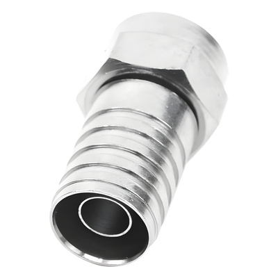 TT-CON-535 - Conector F Macho / Doble Blindaje Plegable / RG-59 / Bronce Niquelado / Contacto Oro / 1.64 ft Equivalente