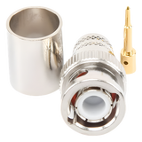 RFB-1106-I - Rf Industries,Ltd Conector Coaxial BNC Macho / Anillo Plegable / Bronce Niquelado RFB-1106-I