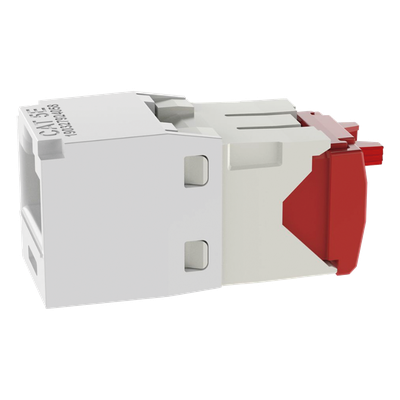 CJ5E88TGWH - Conector Jack RJ45 / Mini-Com TG / Cat 5e / 8P8C / Sin herramienta de impacto / -10°C a 65°C
