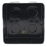 TMK10X10 - Caja de Registro / Acero Galvanizado 1.45-1.50mm / 10x10 cm (3.94x3.94 in) / Incluye Tapa y Tornillos / Negro